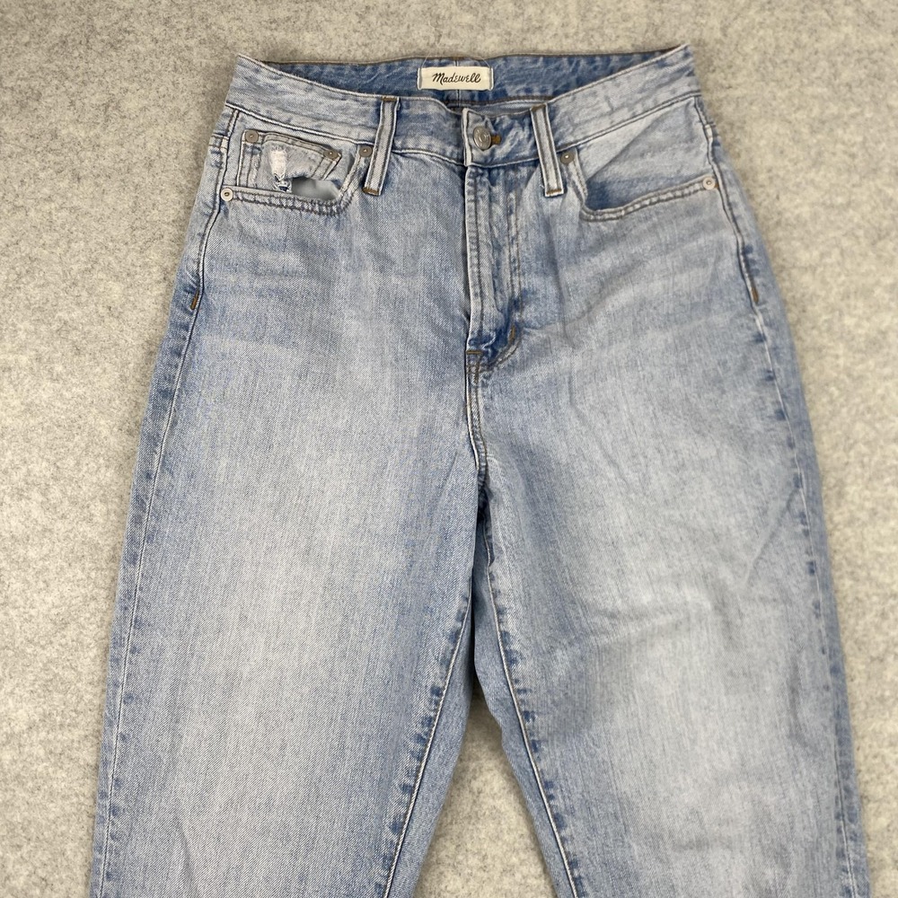 Madewell Jeans Womens 27 (27x29) Blue High Rise Straight Denim Light Wash